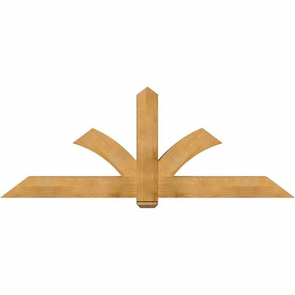 Ekena Millwork Redmond Rough Sawn Timber Gable Bracket, Western Red Cedar, 84"W x 31"H x 6"D x 6"F, 9/12 Pitch GBW084X31X0606RED00RWR - main
